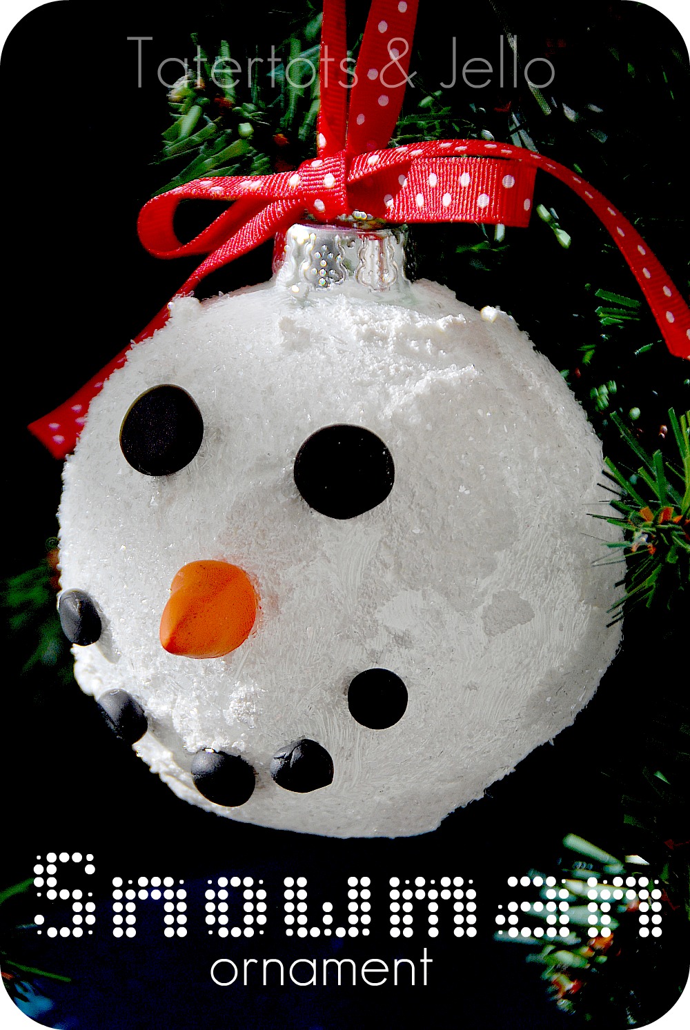 DIY Clear Glass Ball Snowman Ornament Craft for Christmas