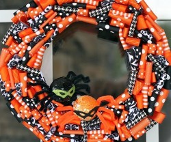 halloween ribbon wreath