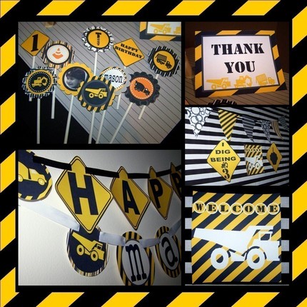 Printable Party Package...DIY Construction..Loads of Fun... by DimplePrints