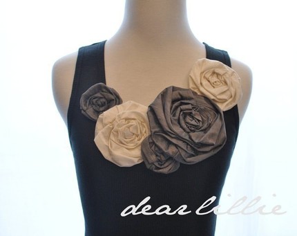 The ANNABEL Tank -- Slate and Ivory on Black