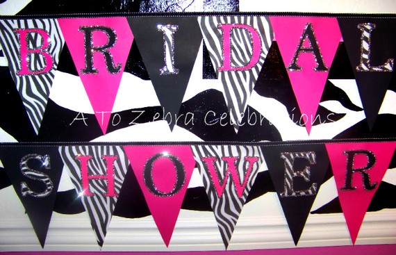 Bridal Shower Zebra Banner