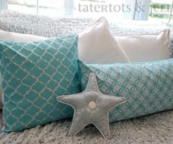 stenciled pillows three