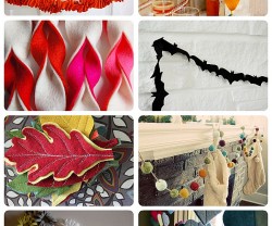 eight felt garlands