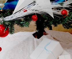 ruffled tree skirt close up