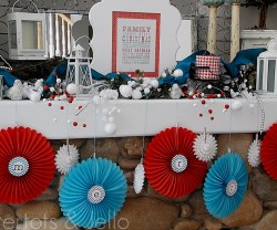 christmas fan mantel straight