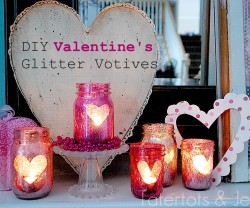 DIY Valentines Glitter Votives header
