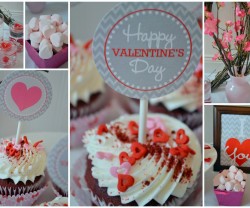 valentine party collage