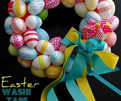 easter washi tape wreath header