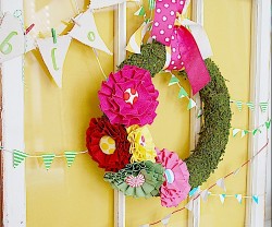 spring moss wreath