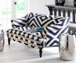 navy white couch