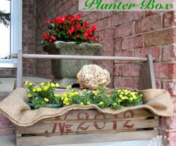 house number planter box