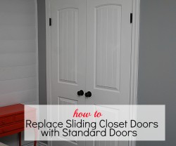 how to replace slideing closet doors with standard doors