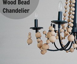 DIY Wood Bead Chandelier