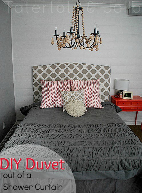 Light Grey Ruffle Duvet Cover