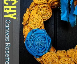 beachy canvas rosette wreath tutorial