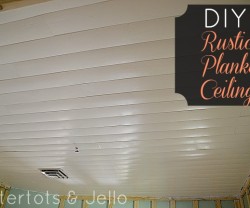 DIY Rustic Planked Ceiling