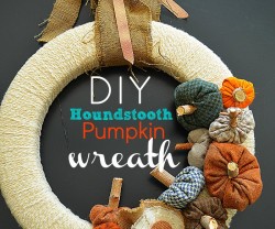 Houndstooth Pumpkin Wreath