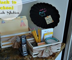 back to school crate station