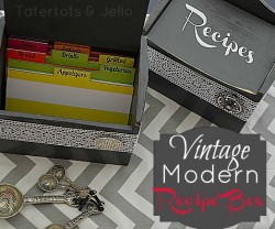 vintage modern recipe box