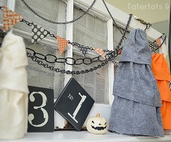 halloween ruffle trees and chains
