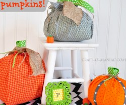 no sew fabric pumpkins