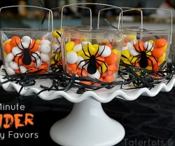 Tatertots & Jello: 10 minute spider party favors