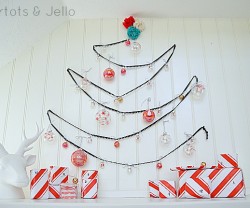 holiday wall tree and painted glass advent calendar