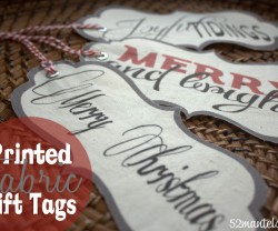printed fabric gift tags