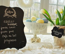 chalkboard menu and tags