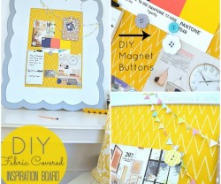 diy fbric covered inspiration board