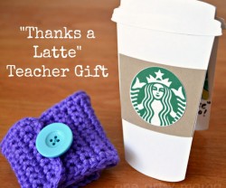 latte hand crocheted teacher appreciation gift