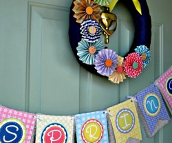 spring pinwheel wreath