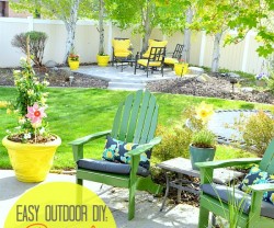 easy outoor diy painted pots at Tatertots and Jello