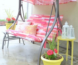 outdoor swing makeover idea at tatertots and jello