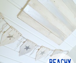 beachy star garland and flag at tatertots and jello