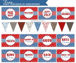 fourth of july party printables