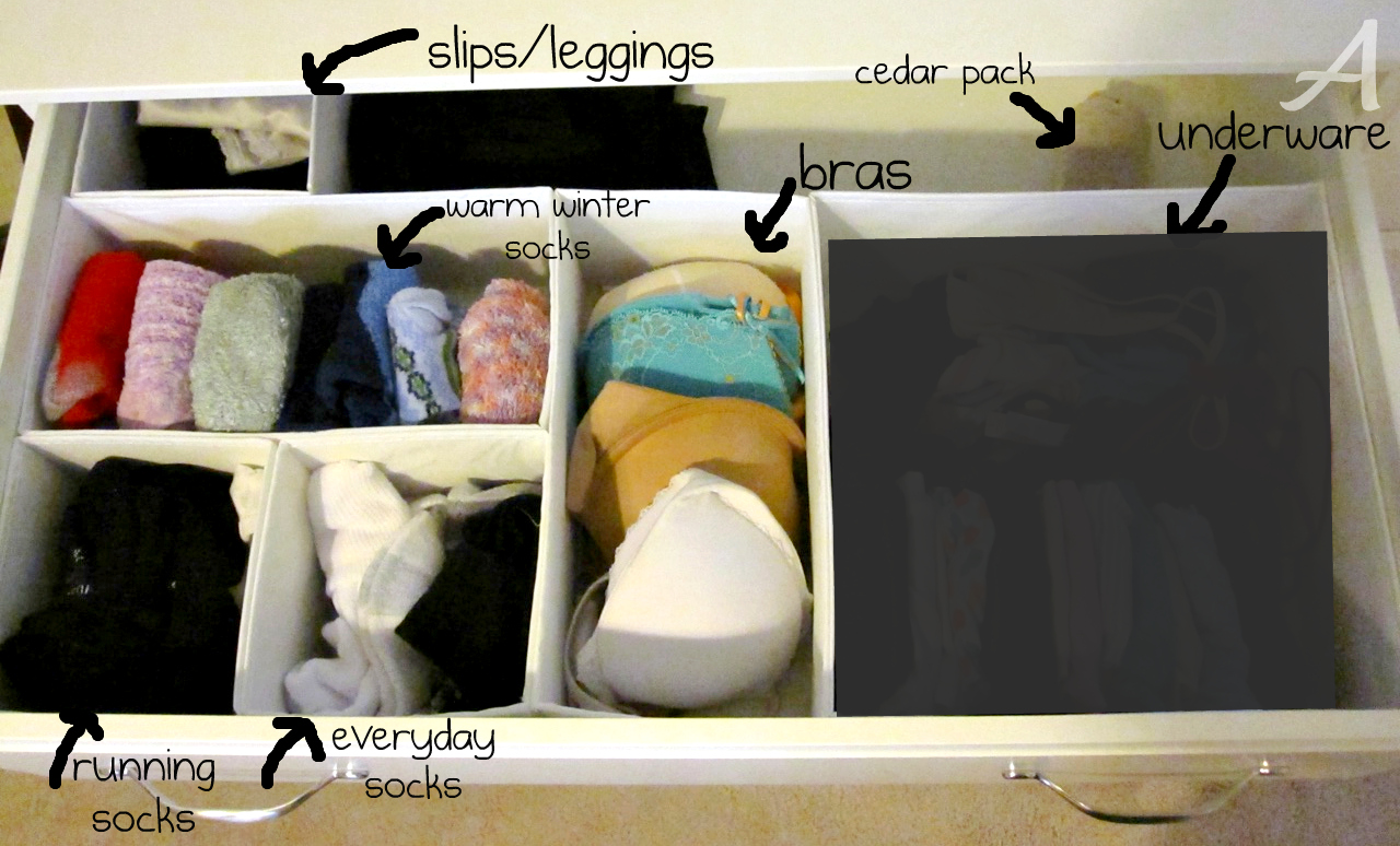 how to organize bras and tank tops in a drawer  Dresser drawers, Dresser  organization, Bedroom dresser organization