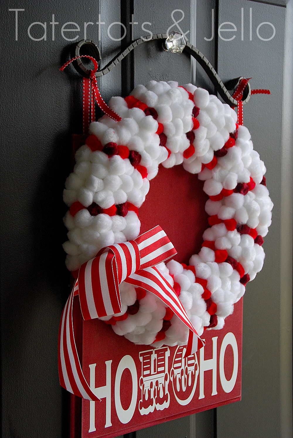 Christmas Pom Pom Wreath - Our Thrifty Ideas