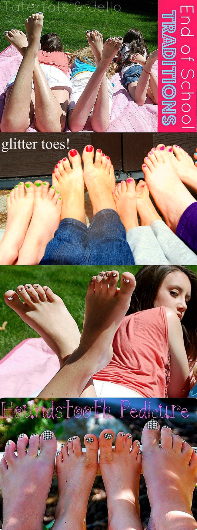 Glitter Toes Pedicures. Plus 1 month of free kids crafts you can do at home with amazon links. 