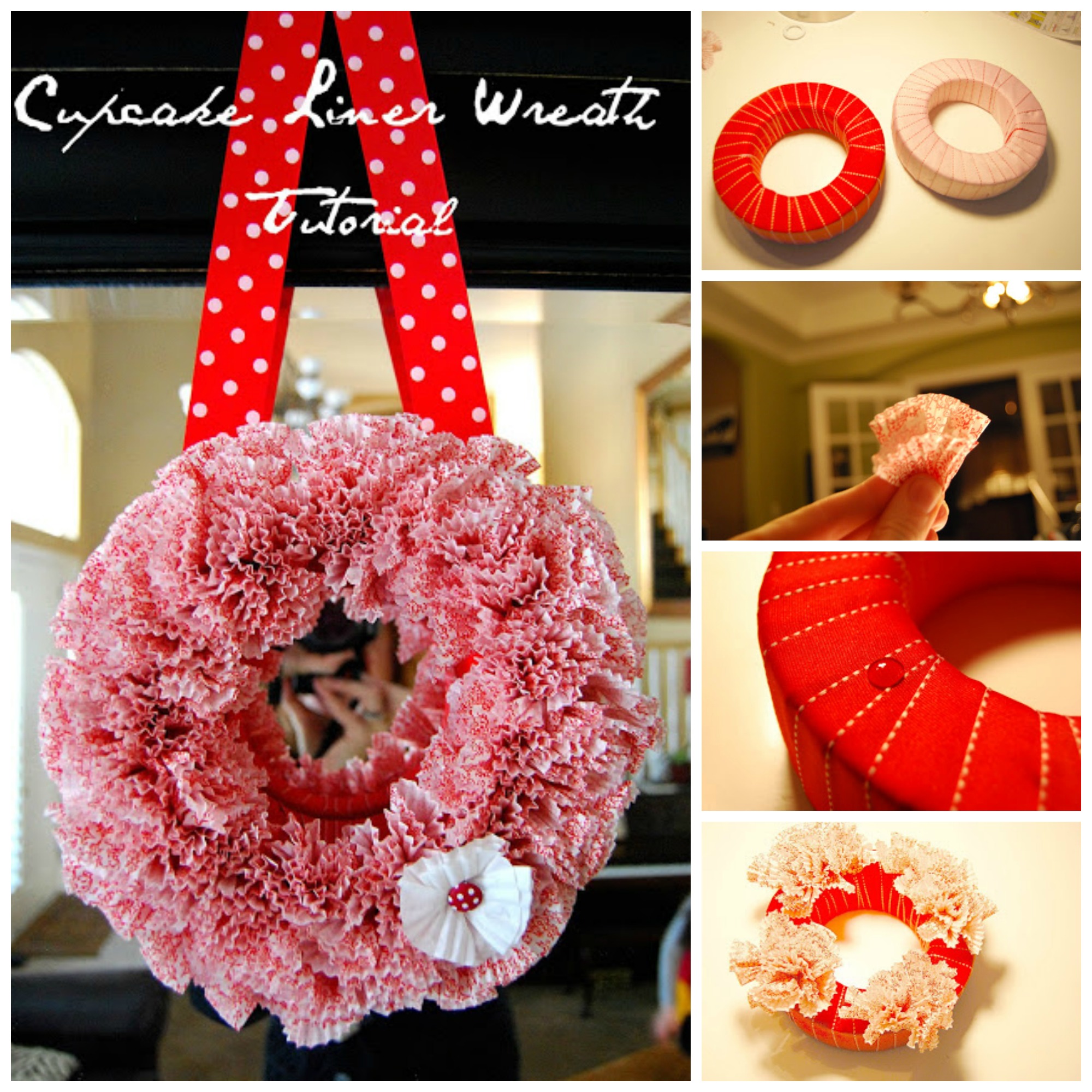 Cupcake Liner Wreath Tutorial