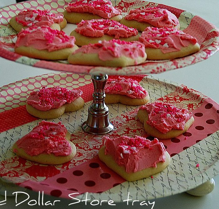 Valentine Project: $2 TIERED Dollar Store Tray