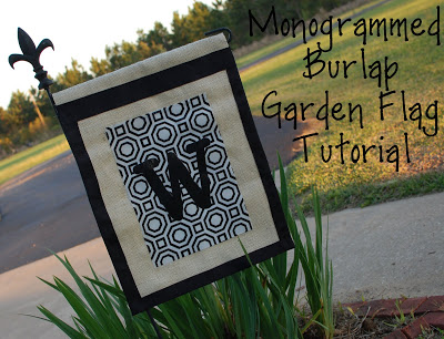 Guest Project: Monogrammed Burlap Garden Flag Tutorial