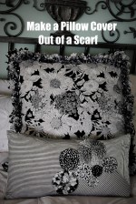 Make a Ruffly Pillow Cover out of a Scarf!