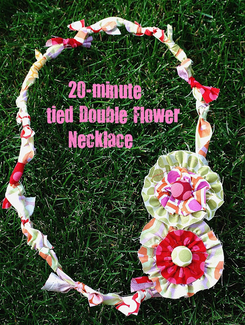 20- Minute Tied Double Flower Necklace