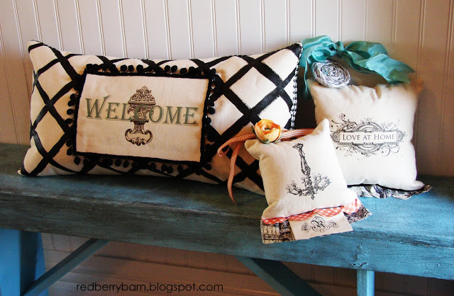 Guest Project: Handpainted & Mod Podged Canvas Pillows