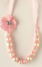 Guest Project: Gingham & Pearl Necklace Tutorial