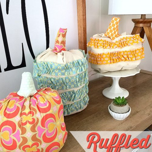 How to make fabric ruffled pumpkins for fall A step-by-step tutorial on pumpins you will love displaying for years! Make them in ANY fabric to match YOUR home!
