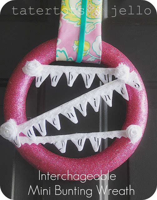Interchangeable Bunting Wreath {Valentine’s Project}