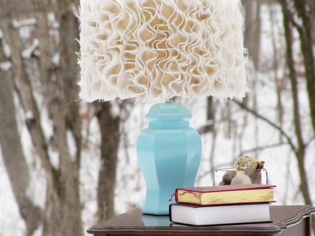 Guest Project — Anthropologie-inspired Ruffled Burlap Lamp!