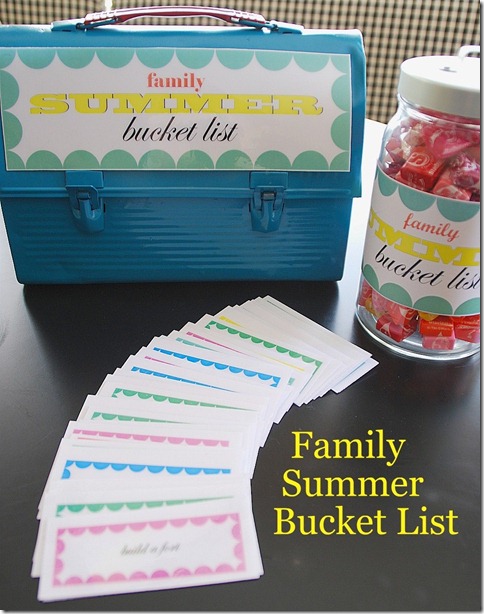 summertime activities bucket list free printables